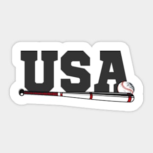 4th of july  baseball lovers usa flag Sticker